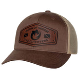 BORNOFWATER Dive Outfitters Hammerhead Shark Leather Patch Hat