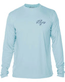 BORNOFWATER Spearfishing T-Shirt: UV Performance Long Sleeve: Skull & Spearguns