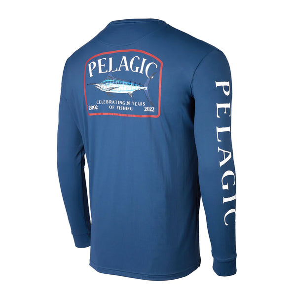 PELAGIC Aquatek Game Fish Blue Marlin Fishing Shirt