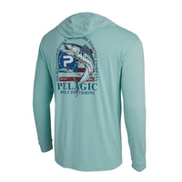 PELAGIC Aquatek Patriot Hooded Fishing Shirt