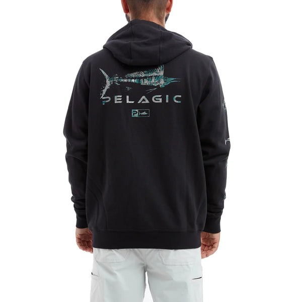 PELAGIC Northlake Gyotaku Zip Fleece Hoodie Extreme Outdoors Kuwait
