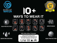 BORNOFWATER Neck Gaiter - Surf Wave