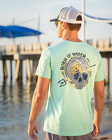 BORNOFWATER Skull Wave T-Shirt