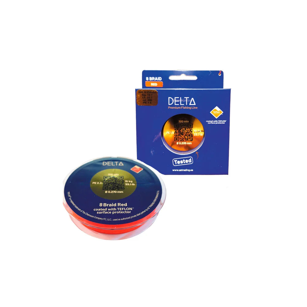 DELTA HILO TEFLON 8 BRAID RED – Extreme Outdoors Kuwait